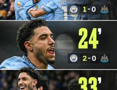 PG在线网站-曼城2-0击败纽卡斯尔，继续领跑英超积分榜